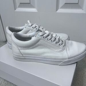 Vans Old Skool All-White Sneakers – Women’s Size 8